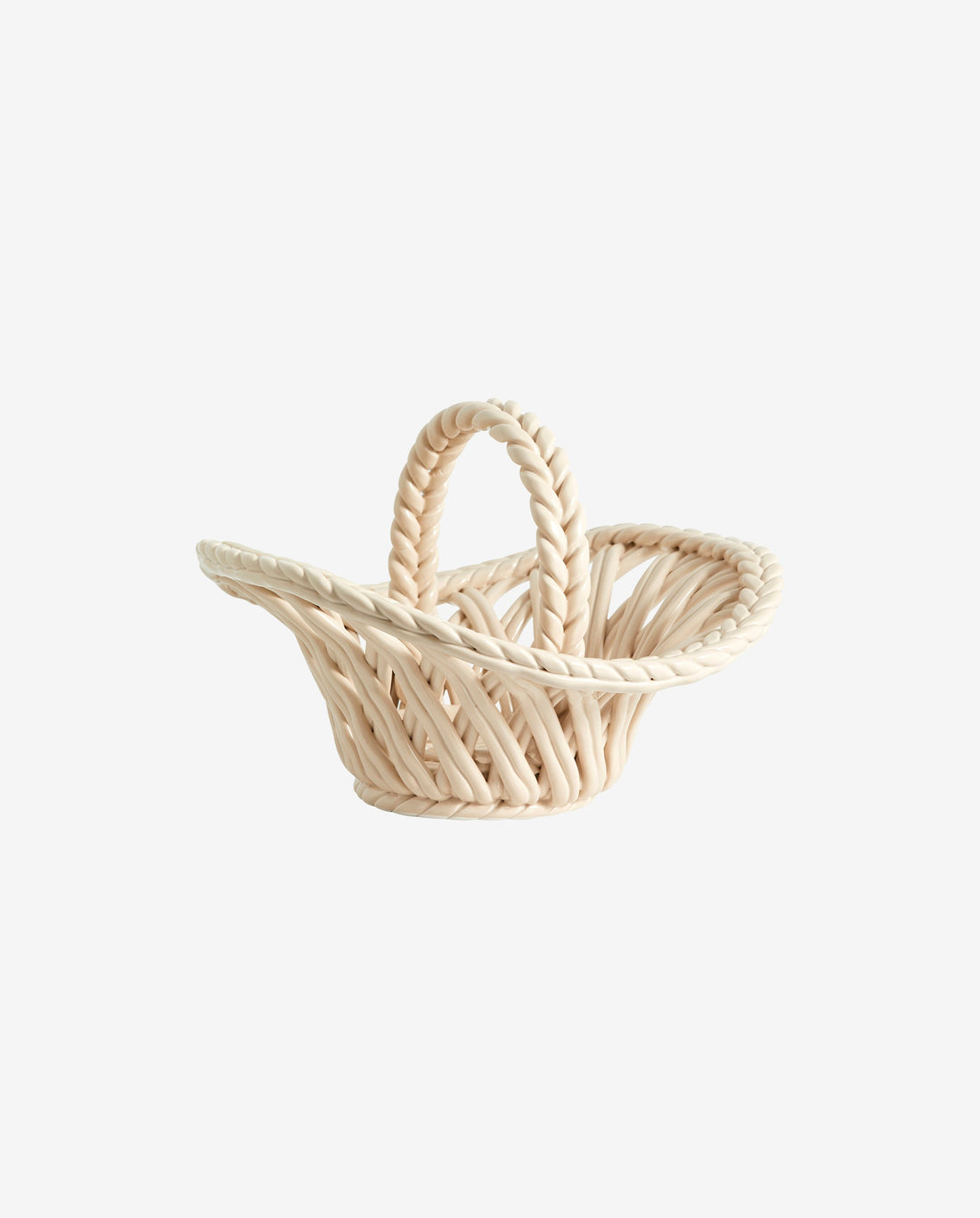 Poelkorb in Keramik - 27x29 cm - Beige