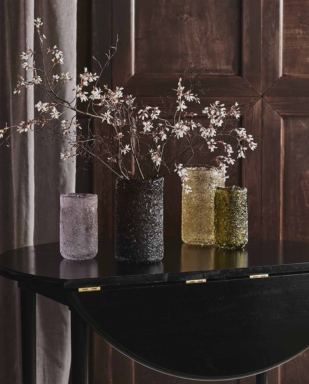 Clyde Glasvase - H25 cm - braun