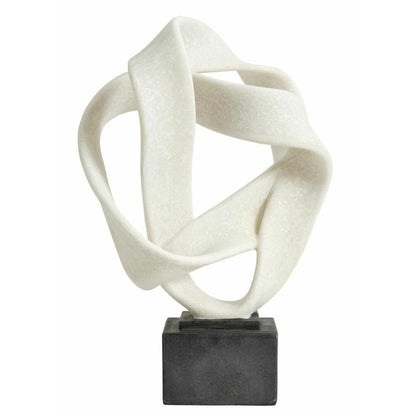 Rosala Skulptur für Dekoration - H43 cm - Schwarz und Weiß