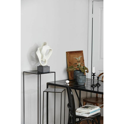 Rosala Skulptur für Dekoration - H43 cm - Schwarz und Weiß