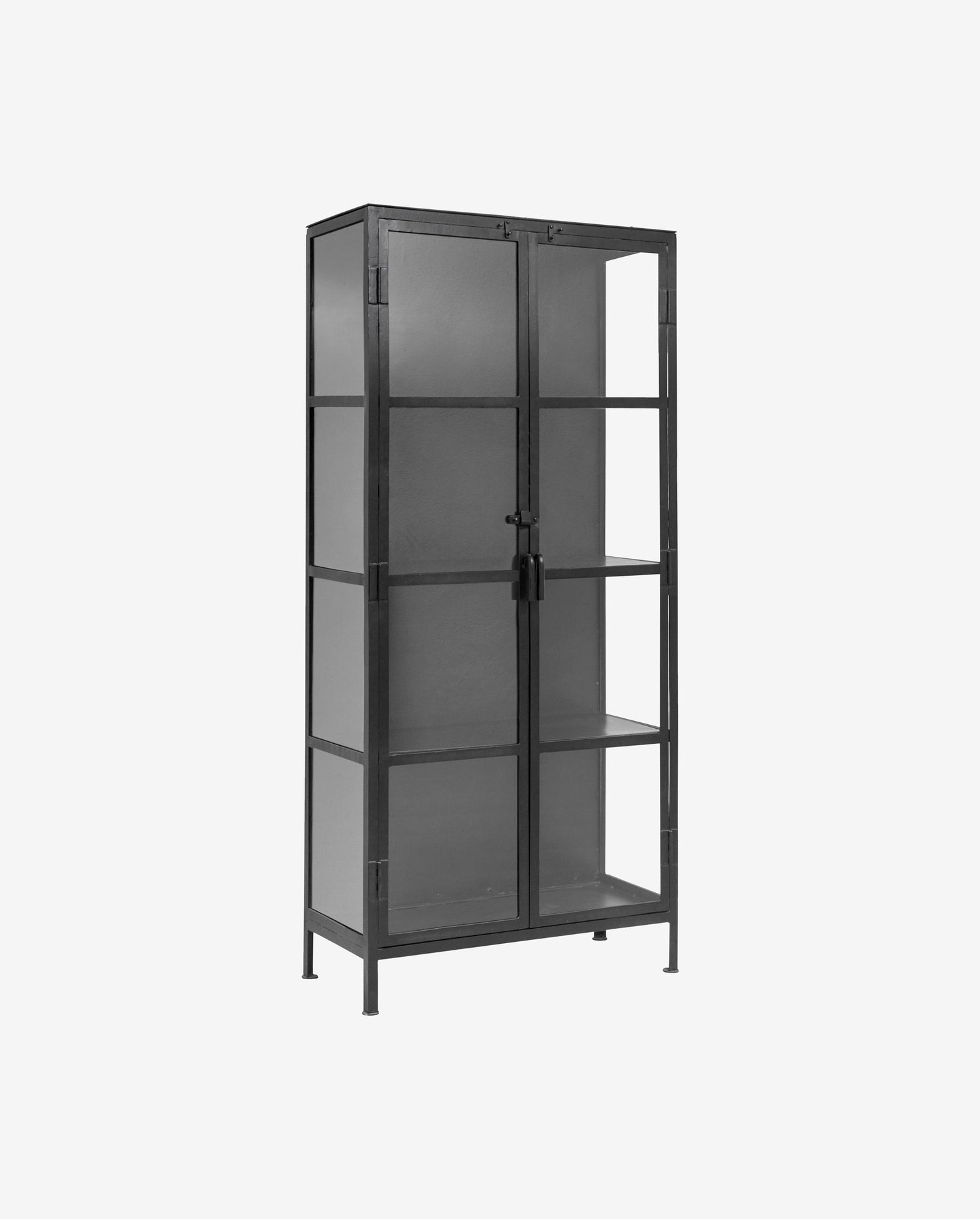 Phoenix -Anzeigeschrank in Eisen - 175x80 - Schwarz