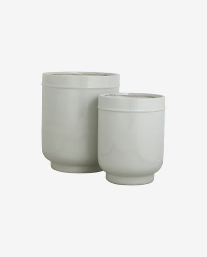 Eday Kräutertöpfe - 2 PCs. - H56/46 cm - grau