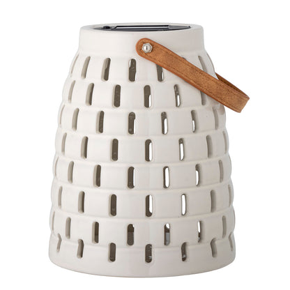 Bloomingville Teilillis Solar Cell Laternen, Natur, Steinzeug