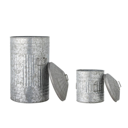 Bloomingville Delina Spand, Grå, Galvaniseret Metal - Bloomingville - DesignGaragen.dk