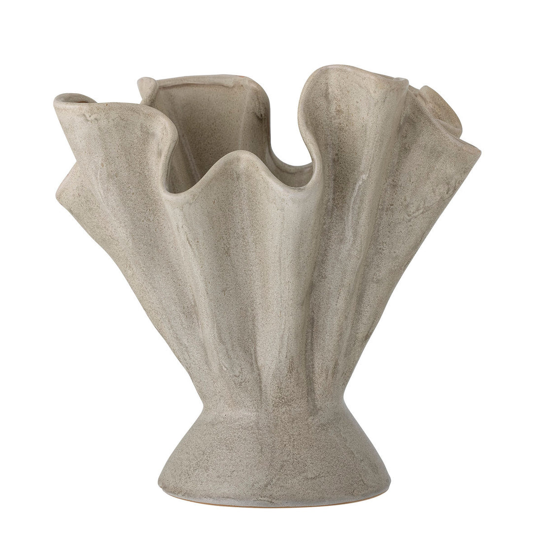 Bloomingville Plier Vase, Natur, Steinzeug