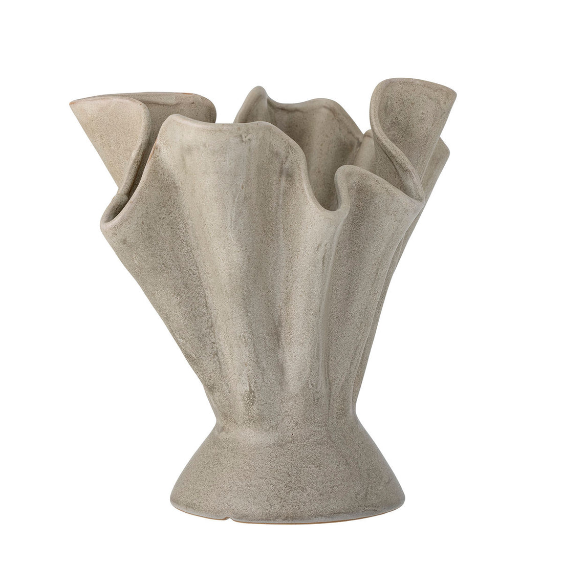 Bloomingville Plier Vase, Natur, Steinzeug