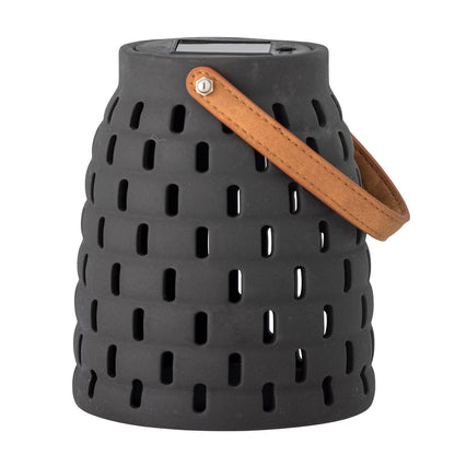 Bloomingville Teilillis Solar Cell Laternen, Schwarz, Steinzeug