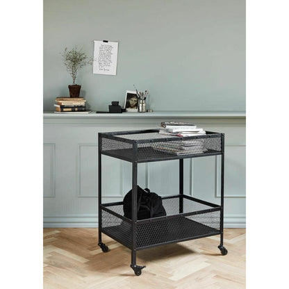 Nordal Easy Rolling Table in Eisen - 77x54 cm - schwarz