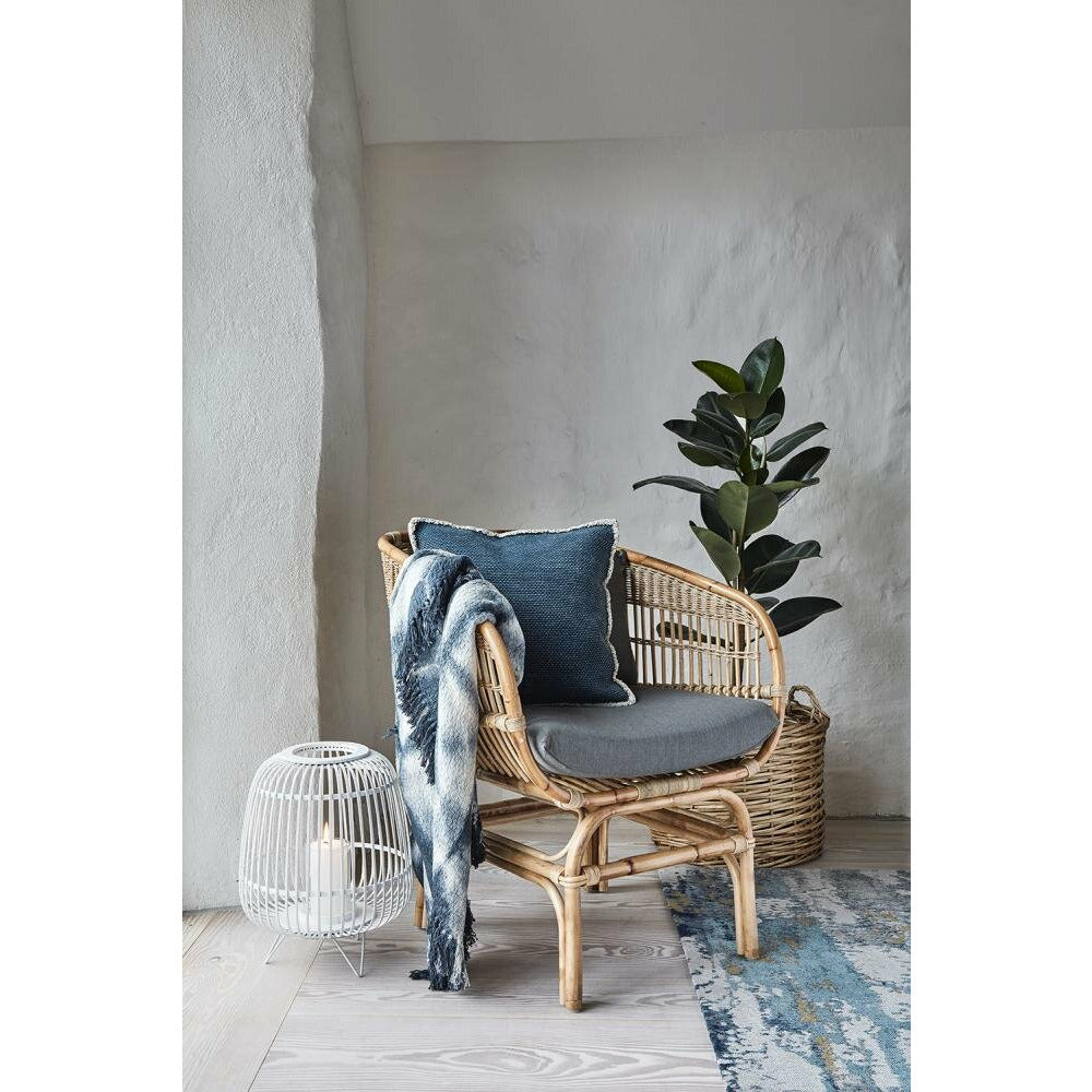 Nordal BALI Sessel aus Rattan mit Kissen - natur/grau