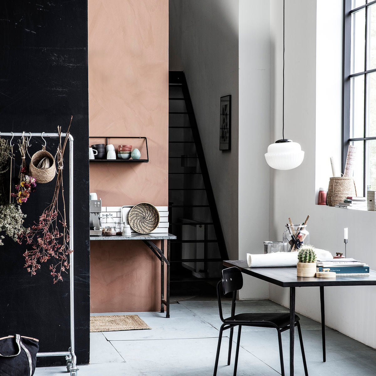 House Doctor - Esstisch, HDSlated, Schwarz