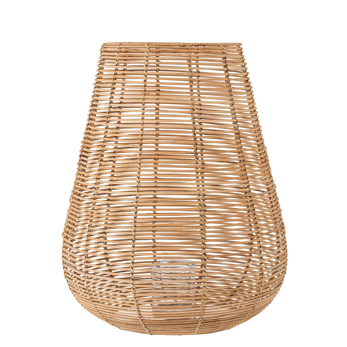 Bloomingville Sarona Lantern mit Glas, Natur, Rattan