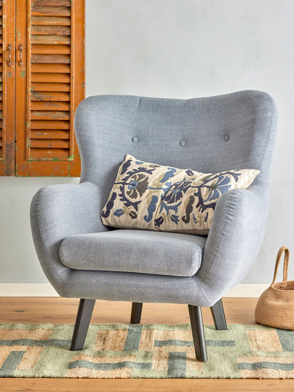 Creative Collection Beau Loungestol, Blå, Bomuld - Creative Collection - DesignGaragen.dk