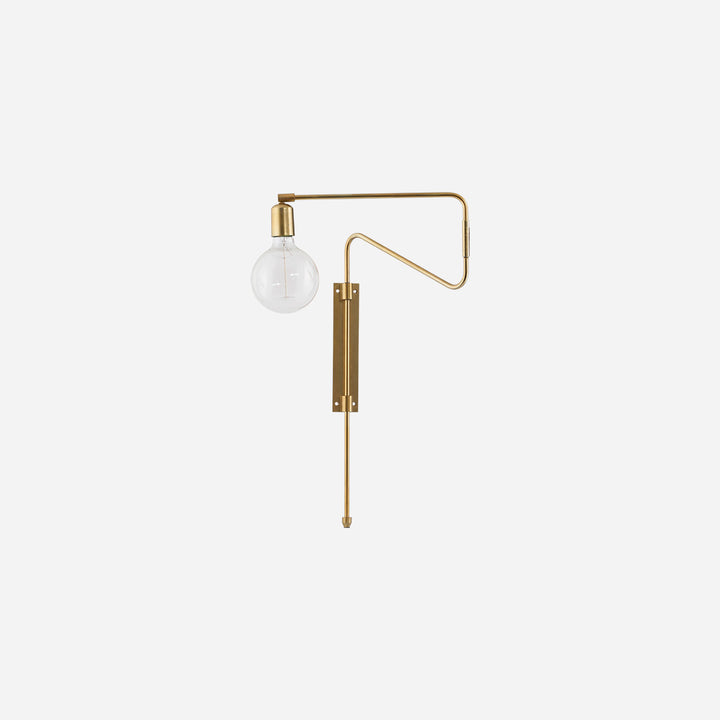 Hausarzt-Wand-Beleuchtung, Schwung, Brass-L: 35 cm
