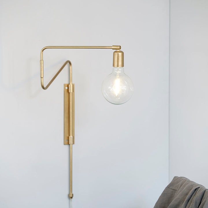 Hausarzt-Wand-Beleuchtung, Schwung, Brass-L: 35 cm