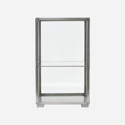 House Doctor-Vitrine Schrank, Glas, Zink-L: 25 cm, W: 25 cm, H: 41 cm