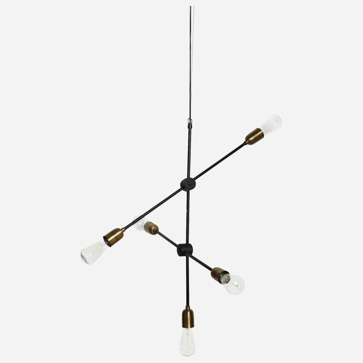 House Doctor-Lampe, Molekular, Sortier/Messing-L: 78 cm, W: 68 cm