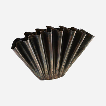 House Doctor-Vase, Flut, Antik Brun-L: 53,4 cm, H: 30 cm