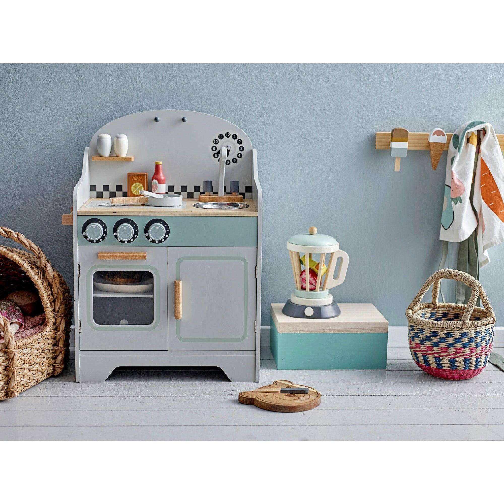 Halime Mini Komfur, Grå, MDF - L42,5xH58xW26 cm - BLOOMINGVILLE MINI - DesignGaragen.dk