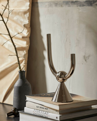 Corfu Candlestick - Chrom