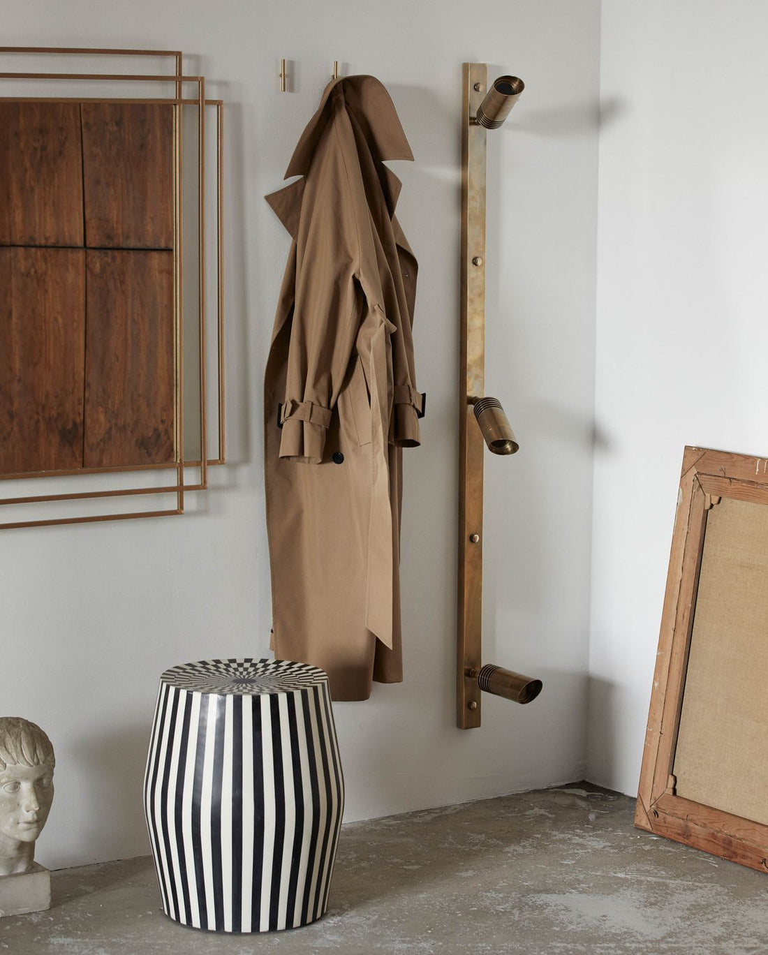 Bragi -Wandlampe, 3 Flecken - Messing