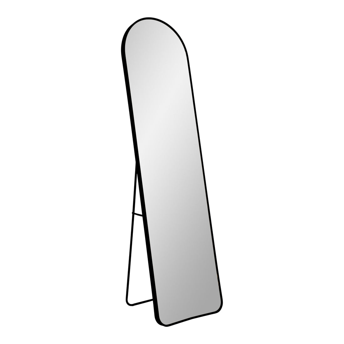 Madridspiegel - Spiegel im Aluminium, schwarz, 40x150 cm - 1 - PCs