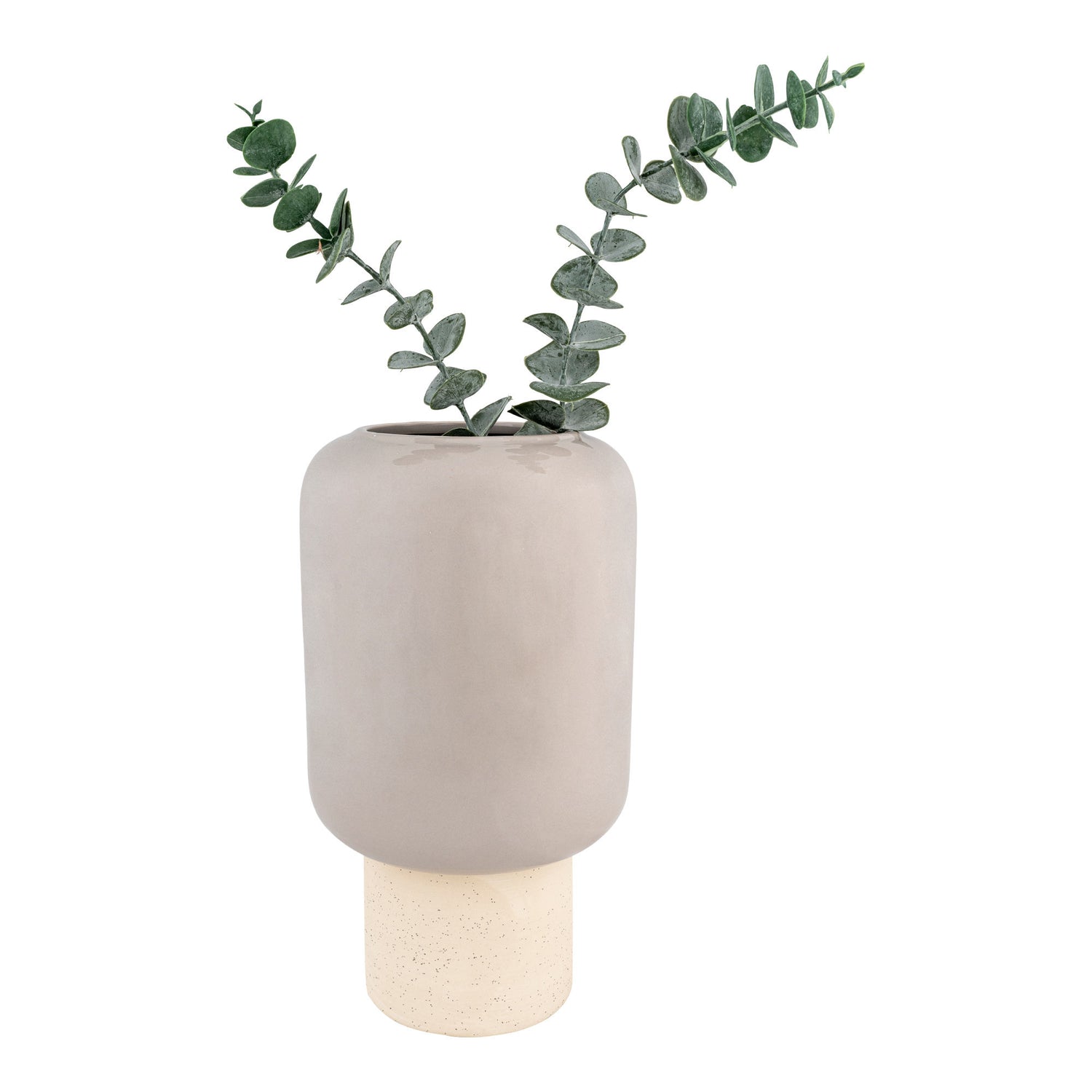 Vase - Vase in Keramik, Grau, Ø15x27 cm