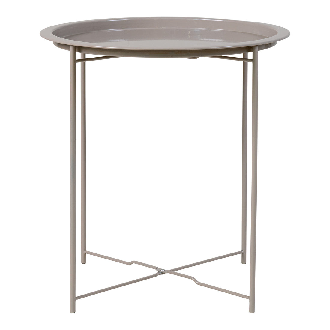Bastia Corner Table - Ecktisch in beige -Gray -Pulverbeschichteter Stahl Ø47x50 cm - 1 - PCs