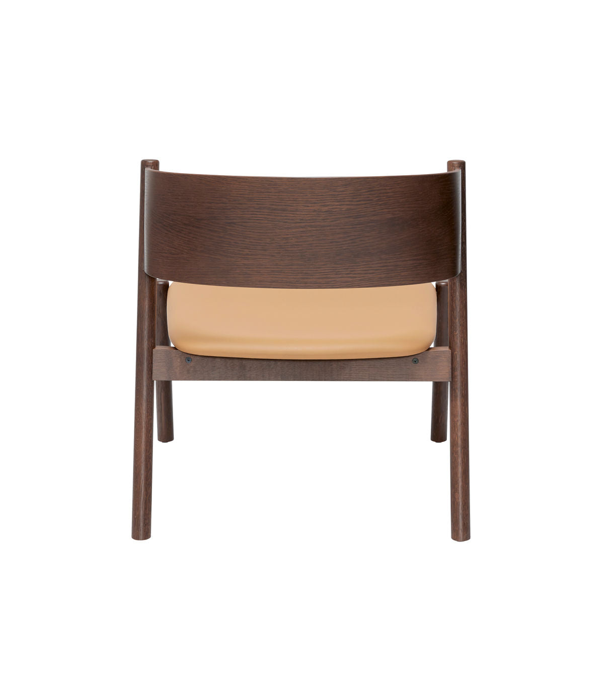 Hübsch Oblique Lounge Chair Sitz dunkelbraun