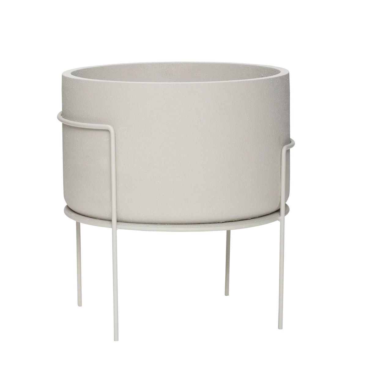 Hübsch Strukturtopf groß weiß