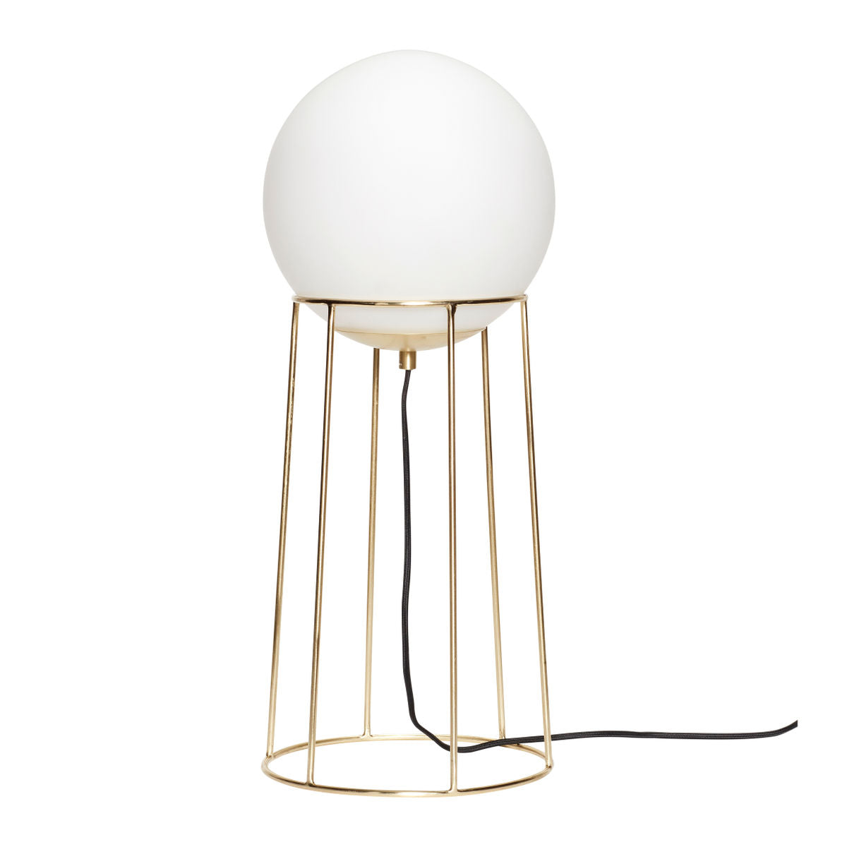 Hübsch Balance Lampe große Messingfarbe/Weiß