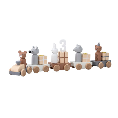 BLOOMINGVILLE MINI Junaid Birthday Decoration, Brun, MDF - L38xH11xW5 cm - DesignGaragen.dk.