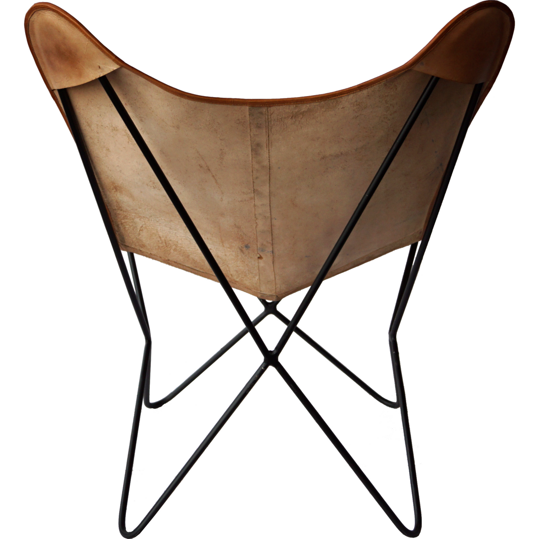 Trademark Living Bohemian Lounge Stuhl aus schwerem Leder - braun