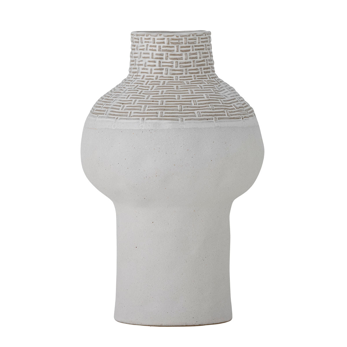 Bloomingville Iyore Vase, weiß, Steinzeug