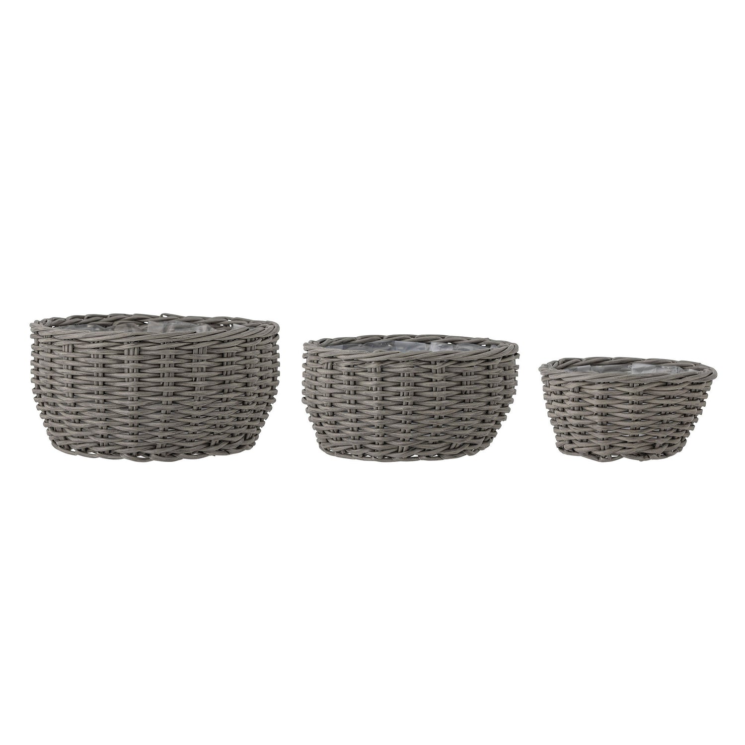 Bloomingville Fioria Blumentopf, Grau, Polyrattan