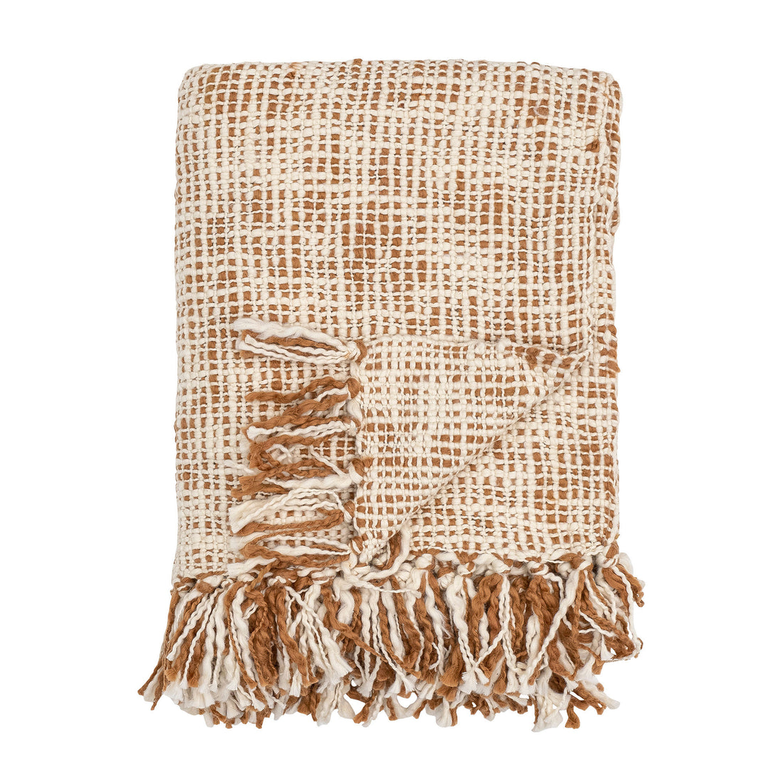 Bloomingville Giulia Plaid, Natur, Bomuld - Bloomingville - DesignGaragen.dk