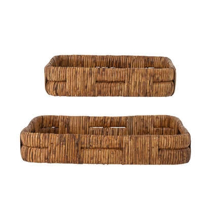 Bloomingville Diann Tablett, Braun, Rattan