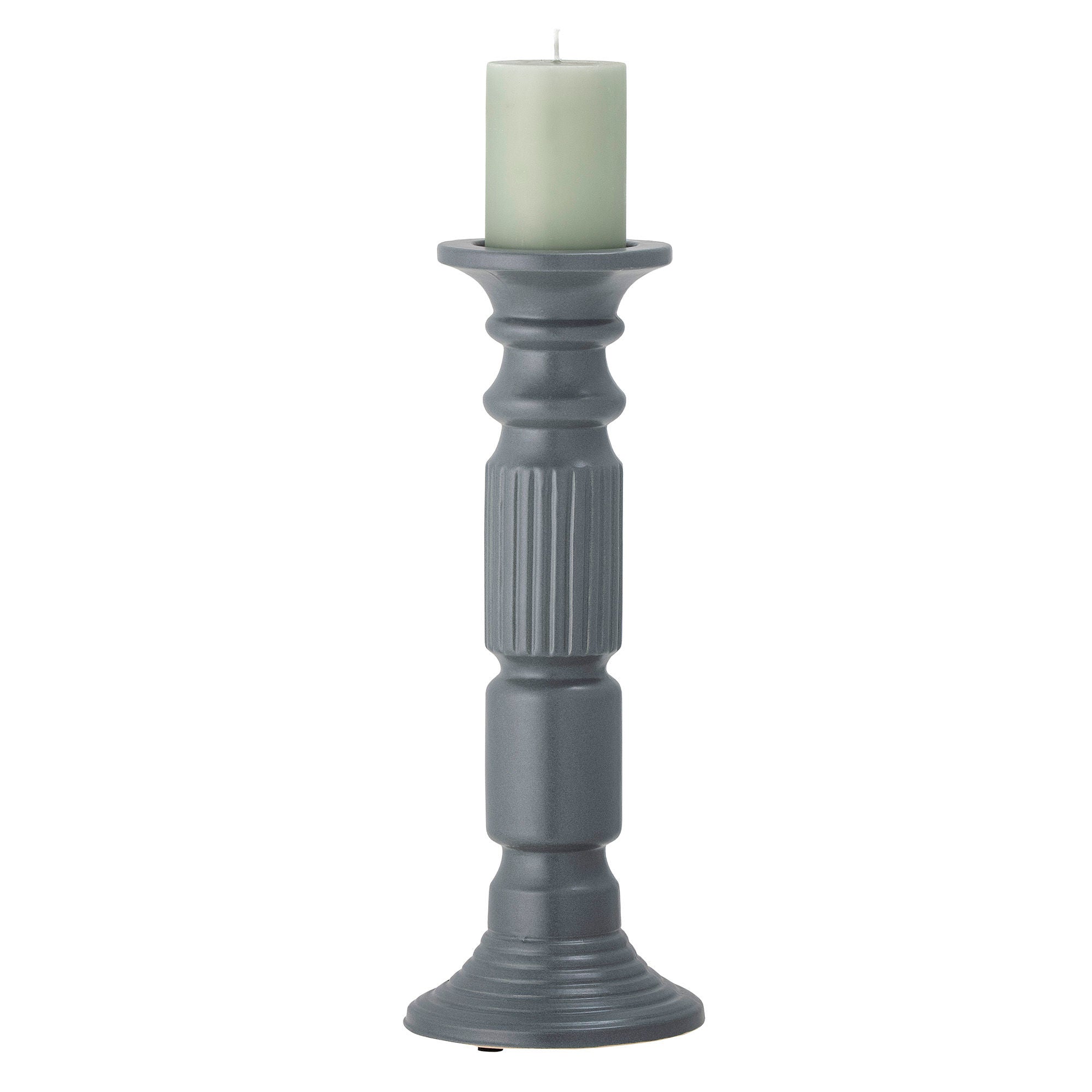 Bloomingville Millas Candlestick, Grå, Keramik - Bloomingville - DesignGaragen.dk