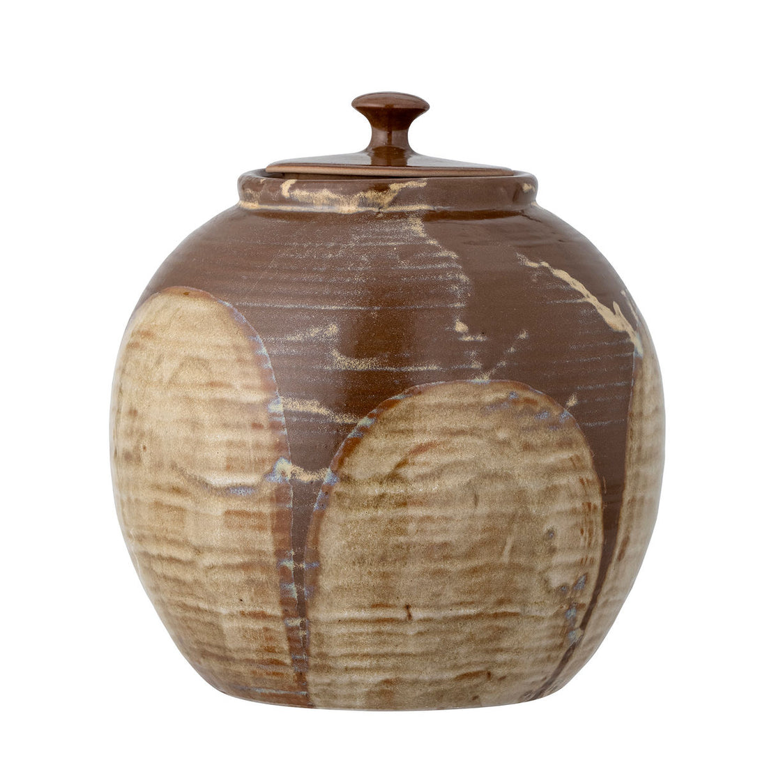 Bloomingville Nasib Jar mit Deckel, Brown, Steinzeug