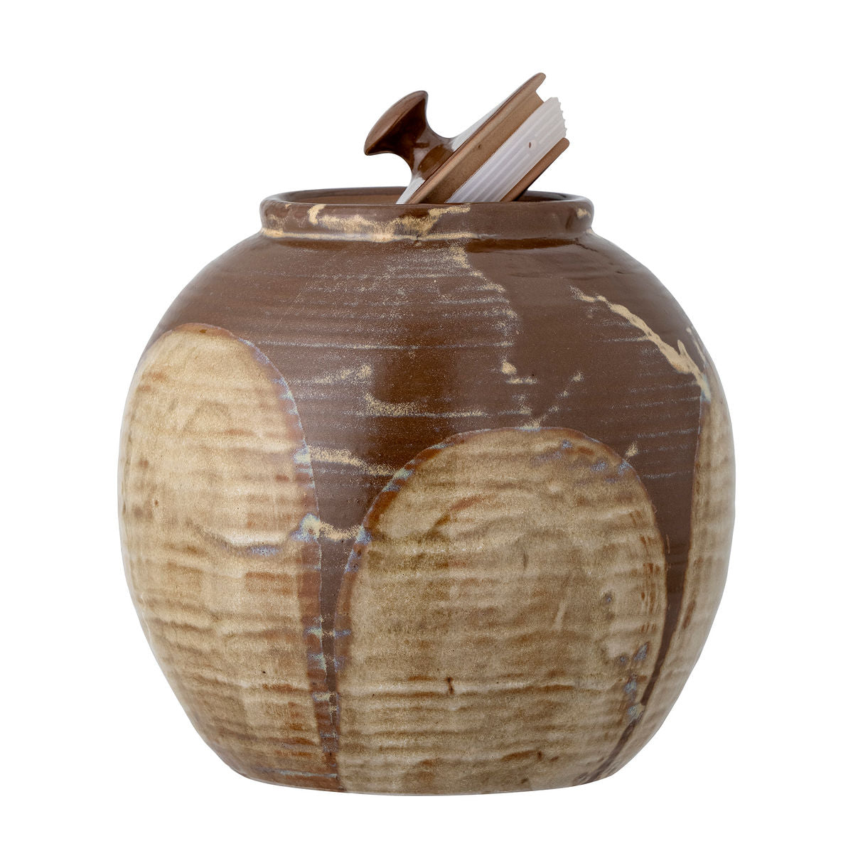 Bloomingville Nasib Jar mit Deckel, Brown, Steinzeug
