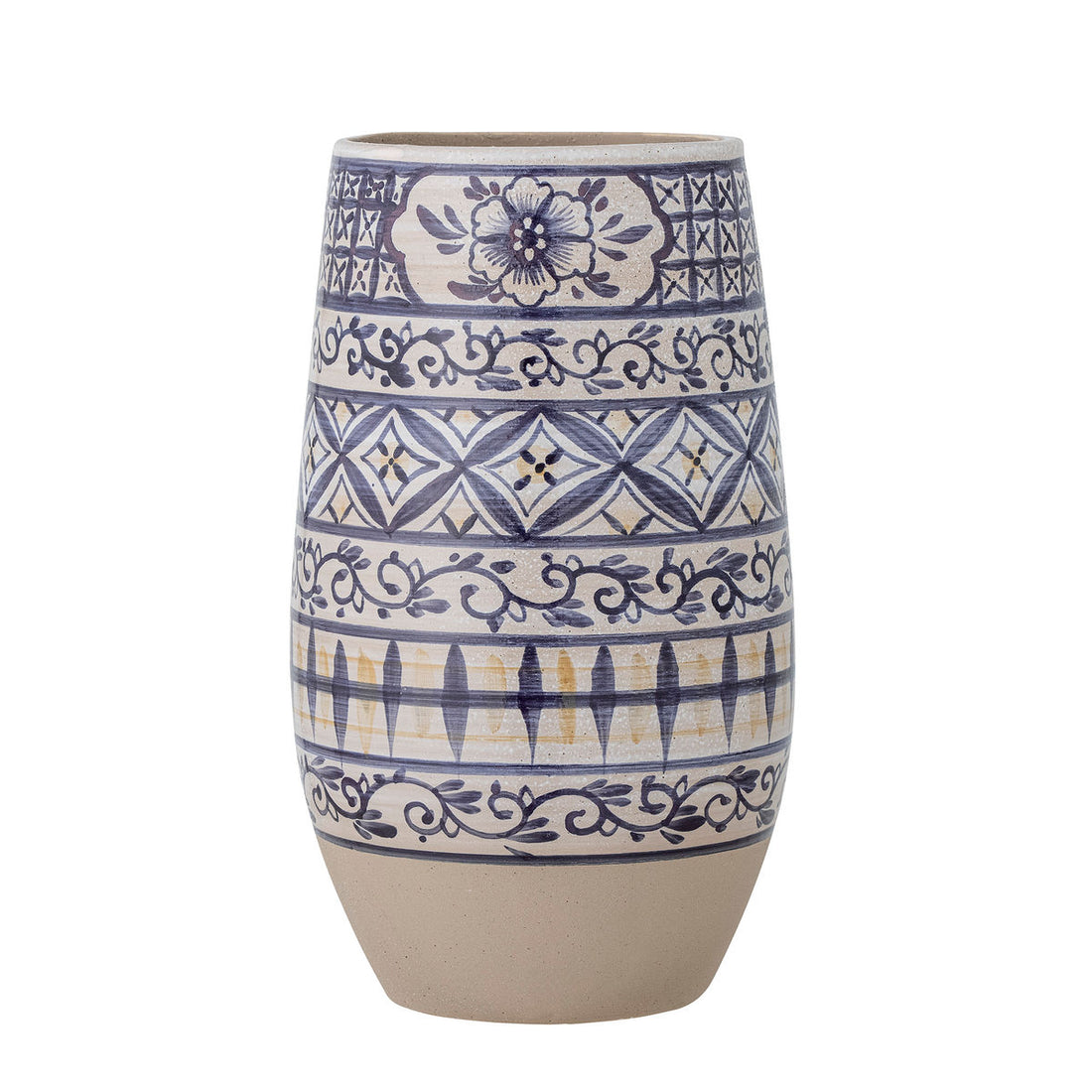Bloomingville Nadya Vase, Blau, Steinzeug