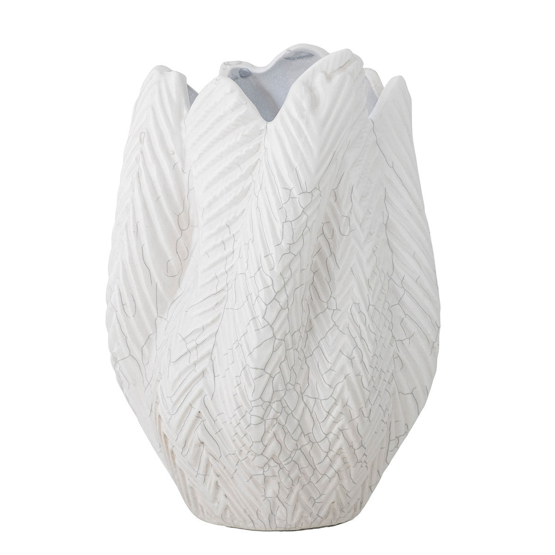 Kreative Kollektion Besa Vase, Weiß, Steinzeug