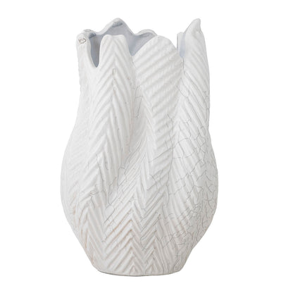Kreative Kollektion Besa Vase, Weiß, Steinzeug