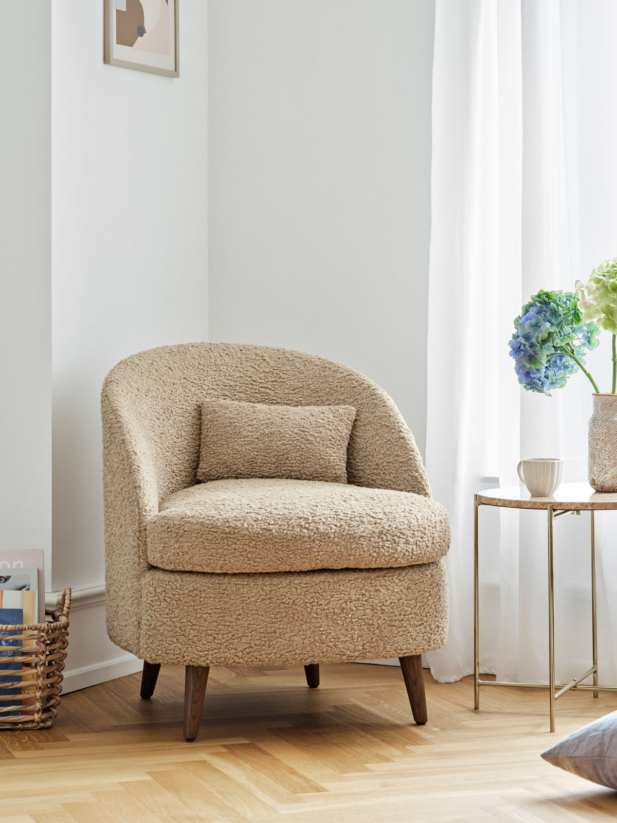 Gemütlicher lebender Andrea Lounge Chair - Alpaka (FR)