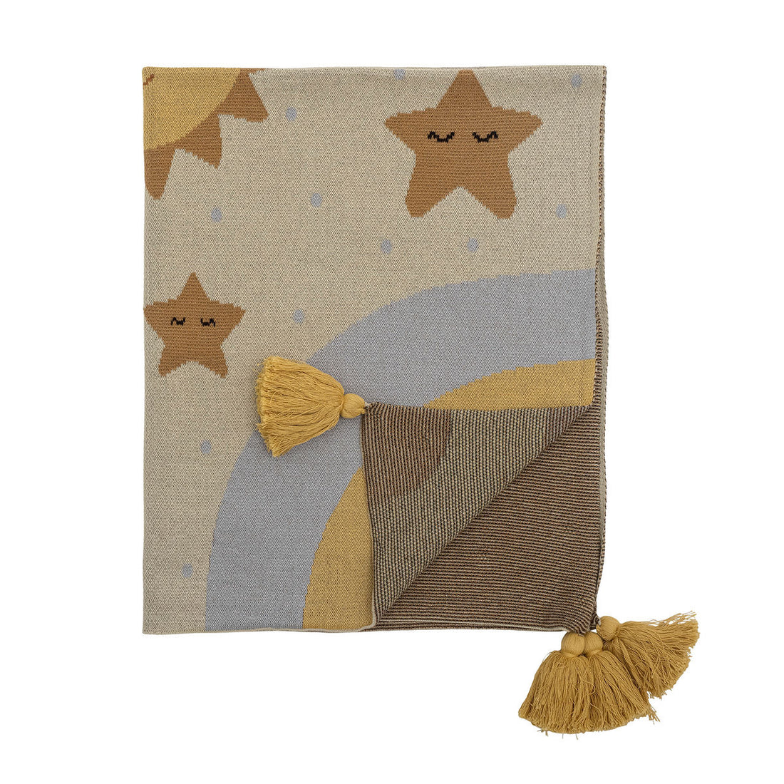 Bloomingville Mini Vigge Plaid, Gelb, Baumwolle oeko-tex®