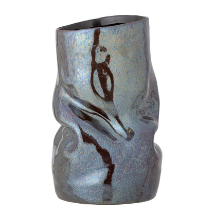 Bloomingville Apio Vase, Schwarz, Steinzeug