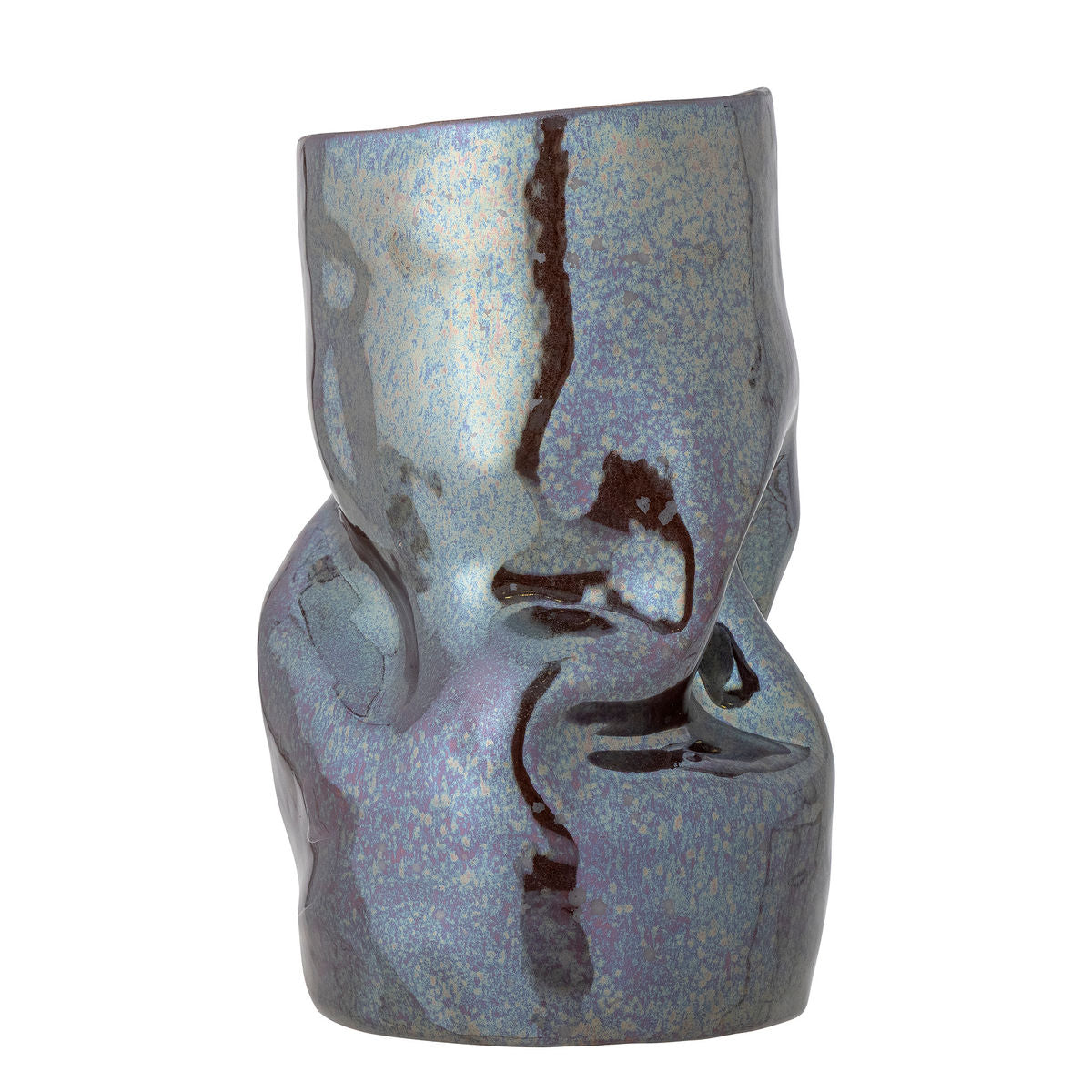 Bloomingville Apio Vase, Schwarz, Steinzeug