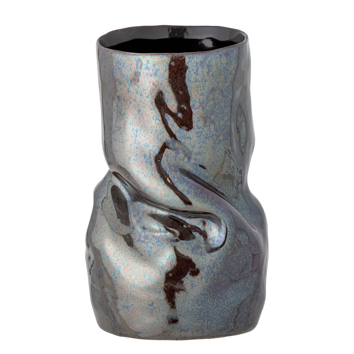 Bloomingville Apio Vase, Schwarz, Steinzeug