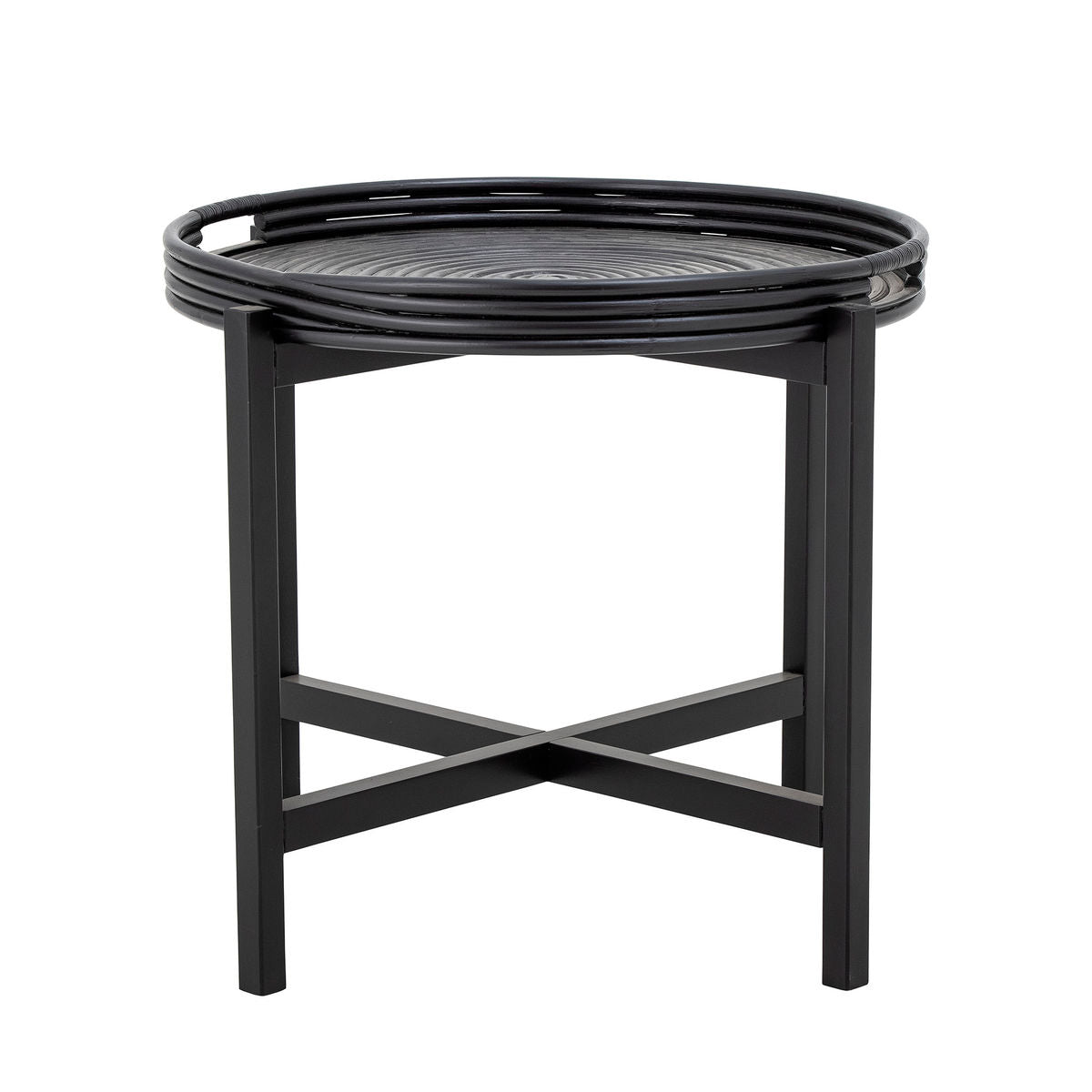 Bloomingville Milli Bakke Tisch, Schwarz, Rattan