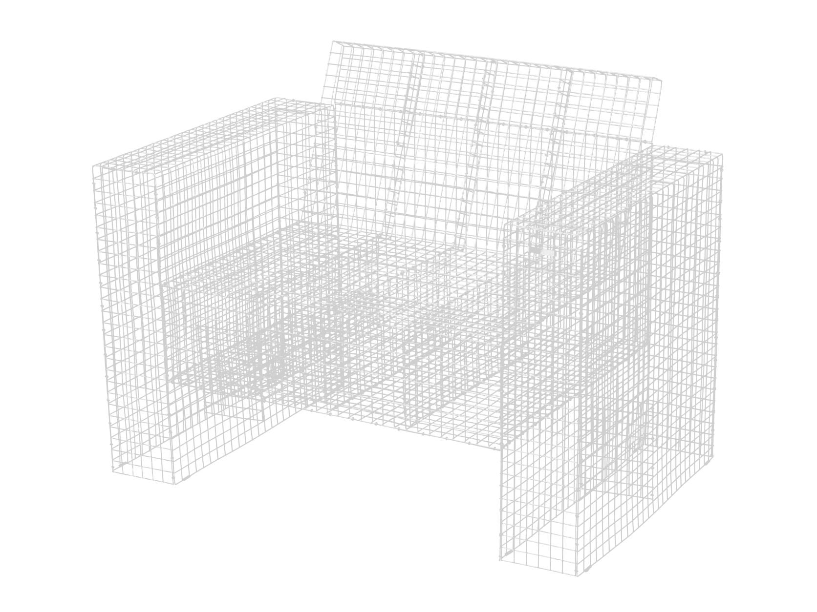 Kalager Design Wire Loungechair, weiß