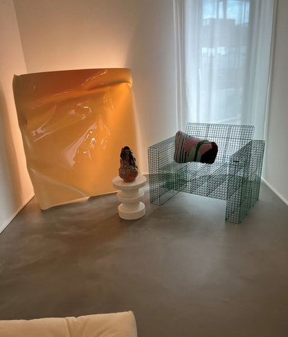 Kalager Design Wire Loungechair, Signalgrün